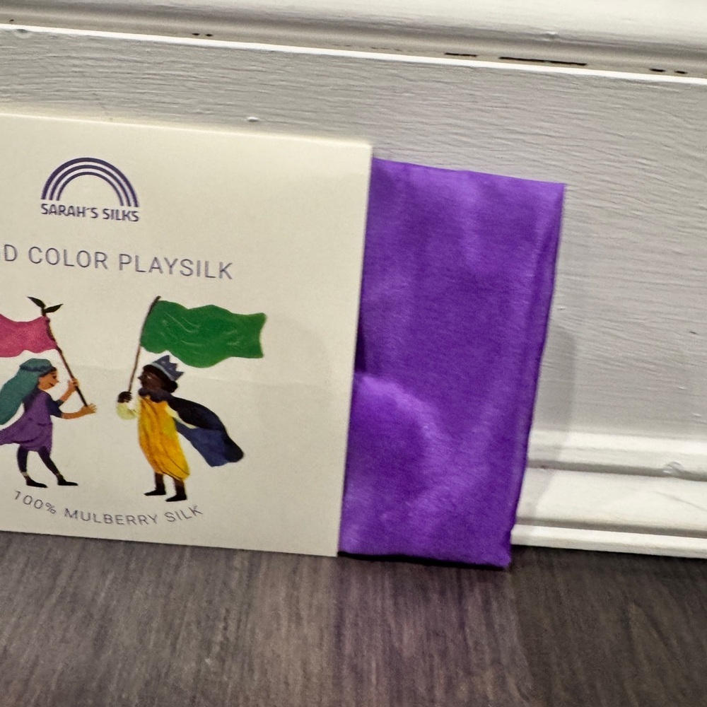 NWT Sarah’s Silks Purple Solid Color Playsilk - Kids Learning Toy Pretend Play - Picture 5 of 5